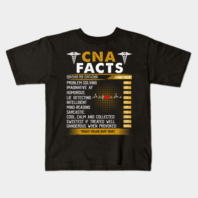 CNA Facts Kids T-Shirt by Rojio